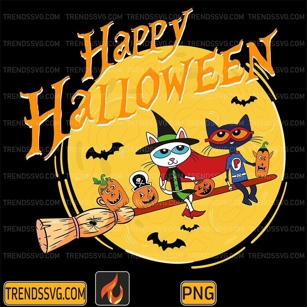 Happy-Halloween-Pete-The-Cat-Png