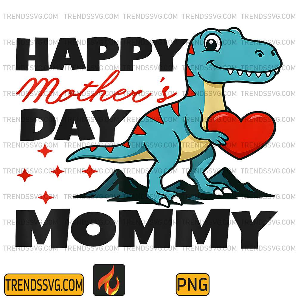 Happy-Mother-s-Day-Mommy-Dino-Son-For-Mom-T-Rex-Png-1