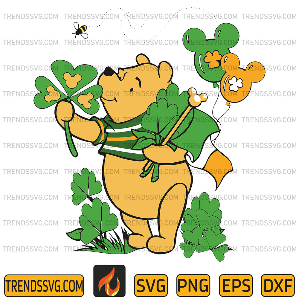 HappyStPatricksDayWinnieThePoohSvg