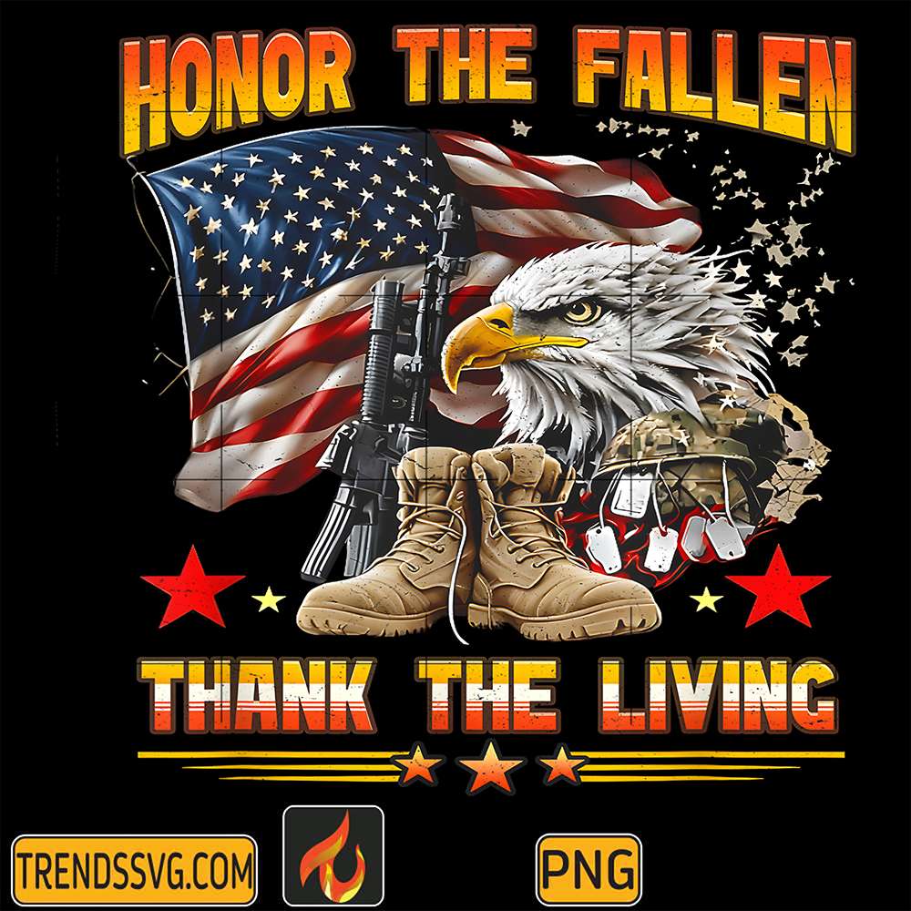 Honor-The-Fallen-Thank-The-Living-Veterans-Flag-Usa-Png