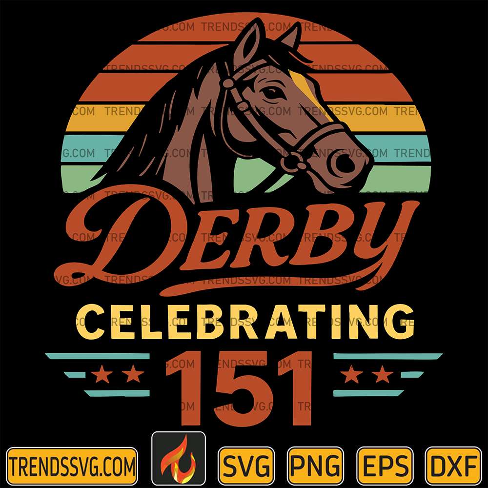 Horse-Derby-Celebrating-151-Svg