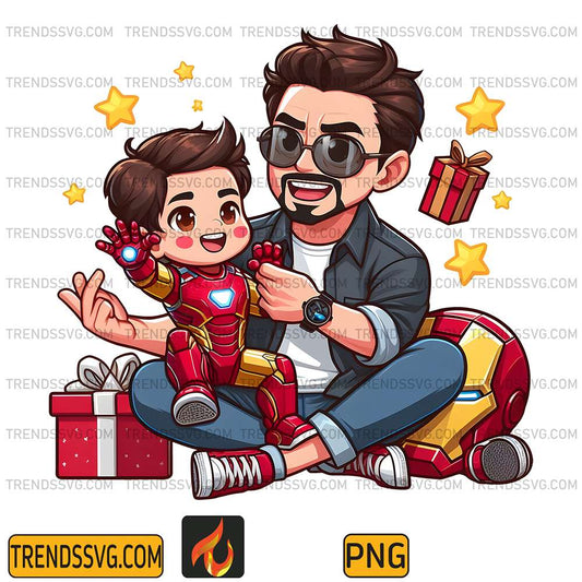 Iron-Man-Dad-And-Son-Png-10