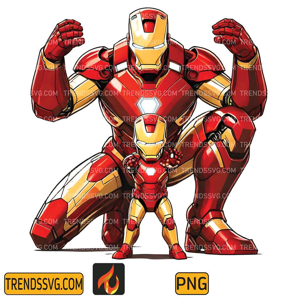 Iron-Man-Dad-And-Son-Png1
