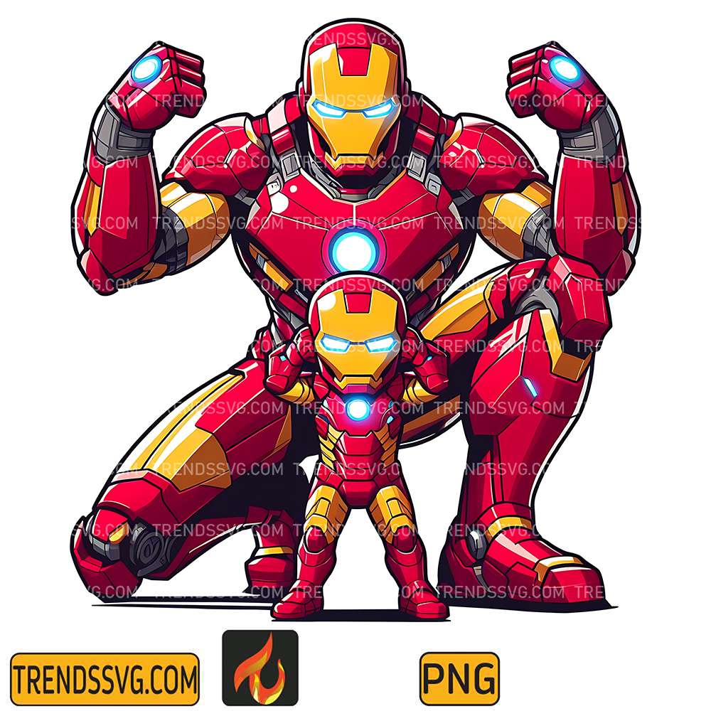 Iron-Man-Dad-And-Son-Png2