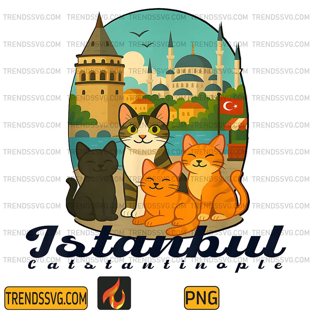 Istanbul-Catstantinople-City-Of-Cats-Png