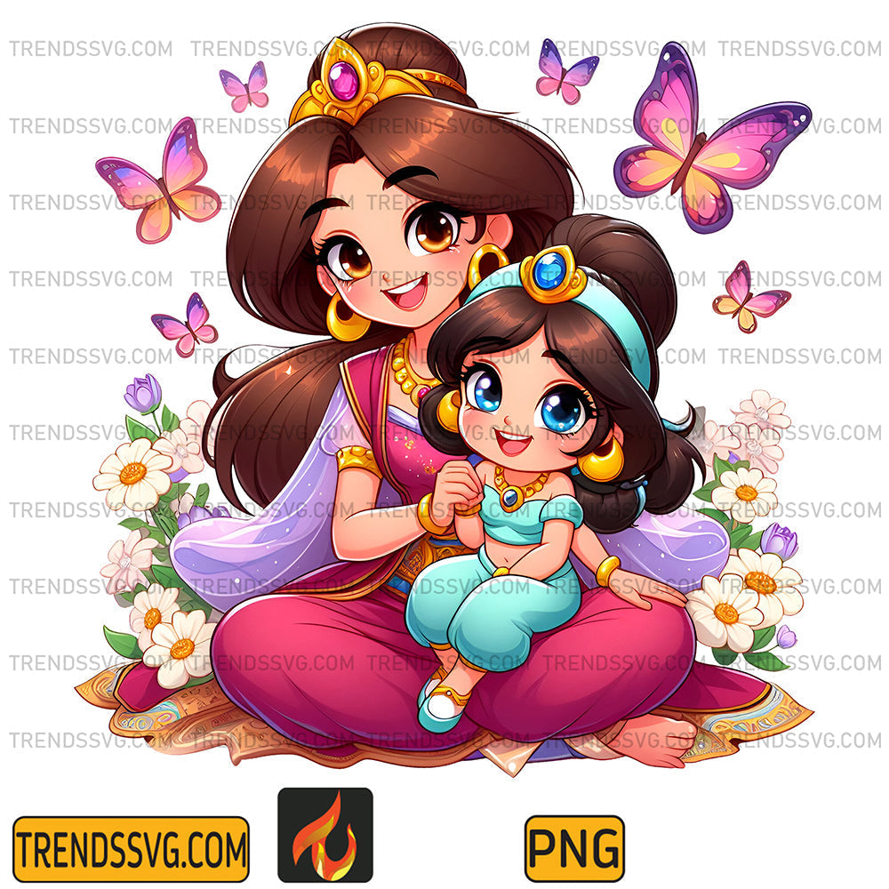 JasmineMomAndDaughterPrincessPng