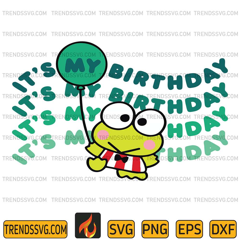 Keroppi-It-s-My-Birthday-Svg