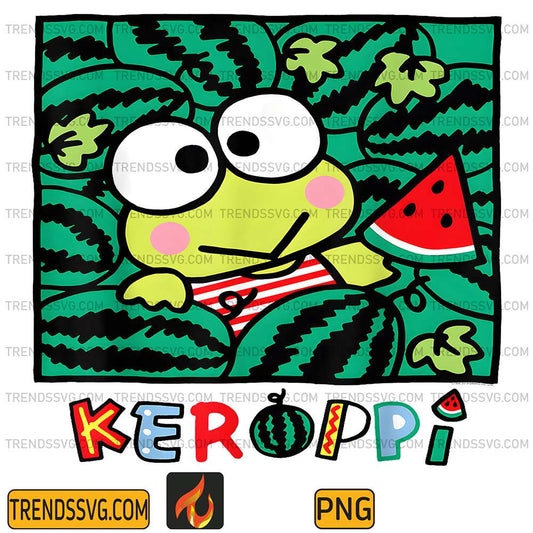 Keroppi-Watermelon-Summer-Png