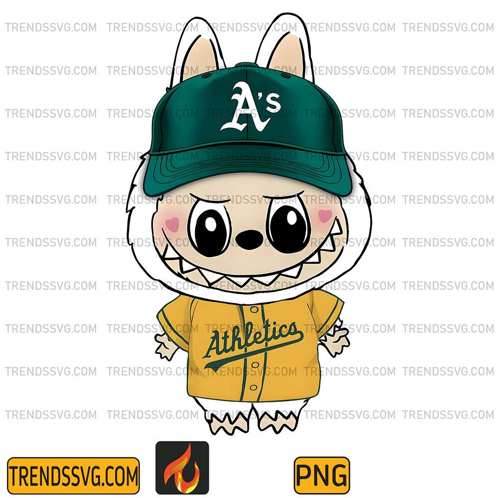 Labubu-Oakland-Athletics-Baseball-Png