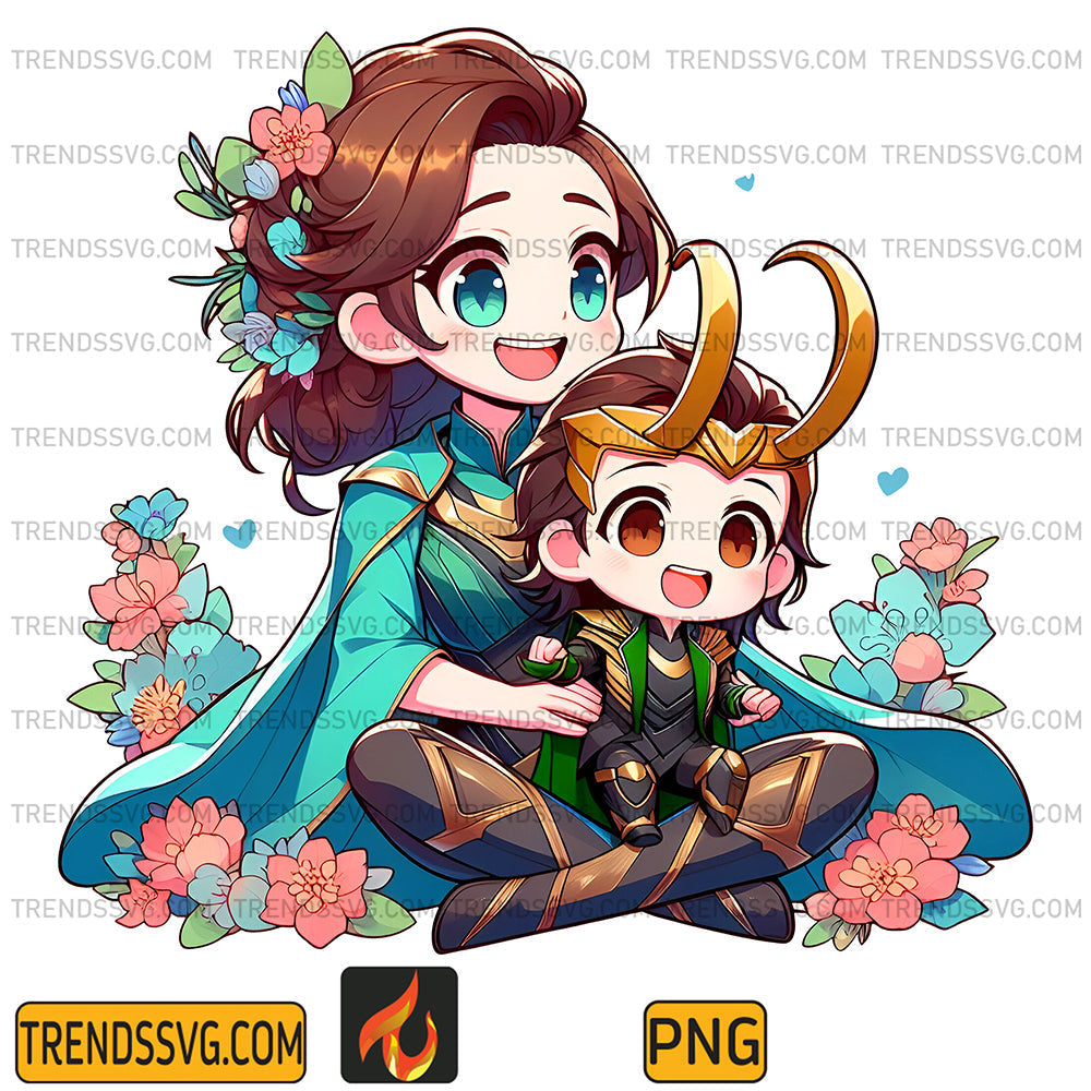 LokiMomAndBoySuperheroPng