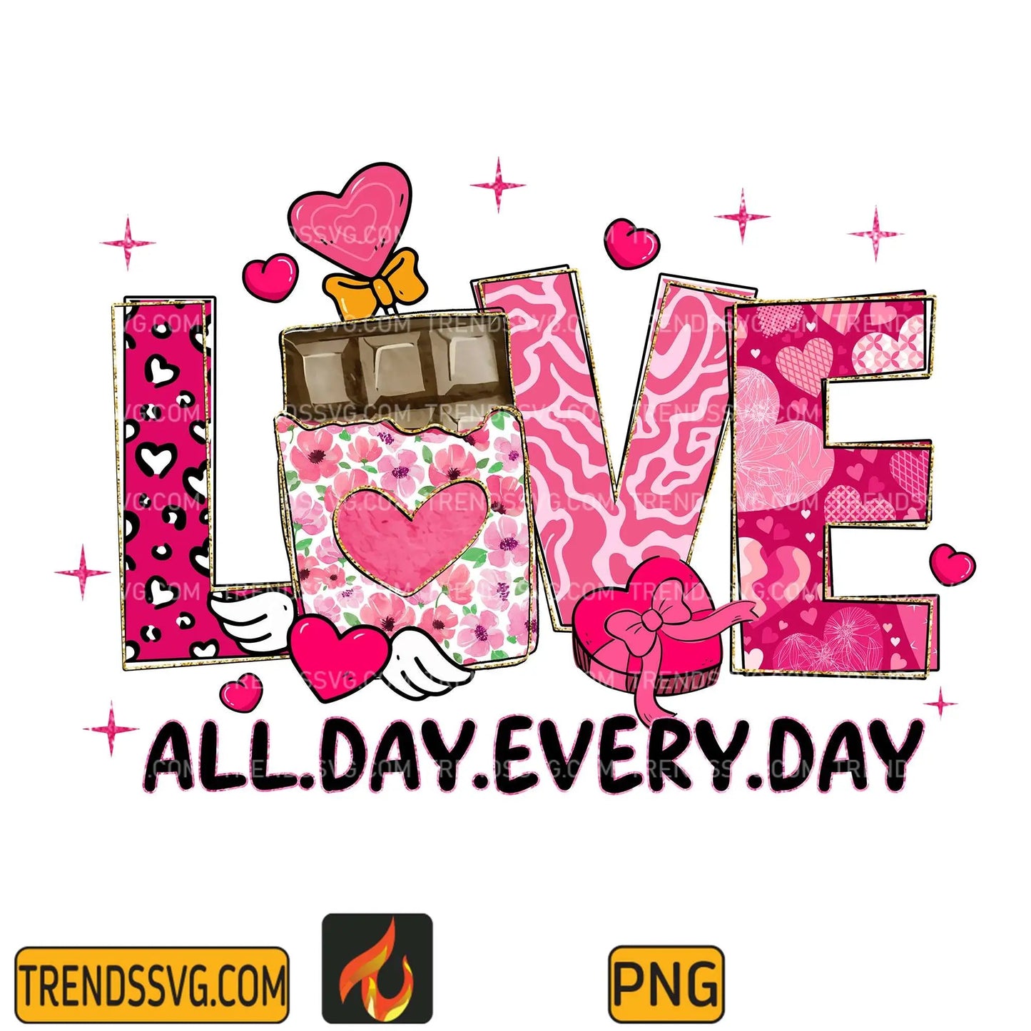 Love All Day Every Day Png TRENDSSVG