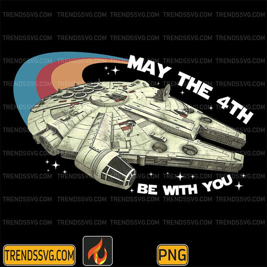 Malliennium-Falcon-May-The-4th-Be-With-You-Png
