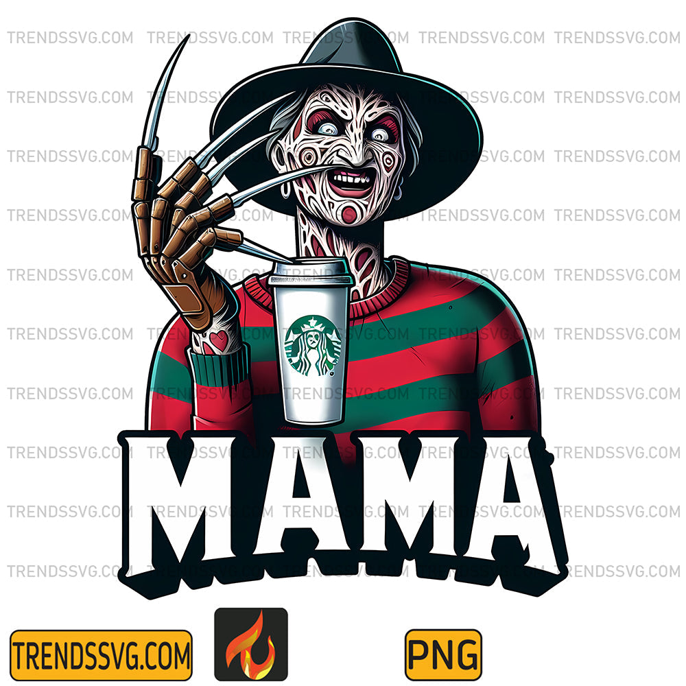MamaCoffeeStarbucksHorrorFreddyKruegerPng_1