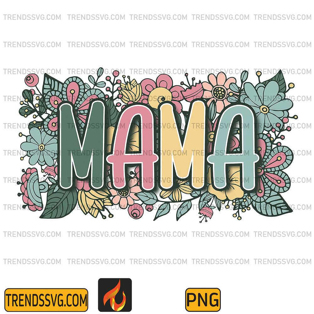 MamaWithFlowersPng_2