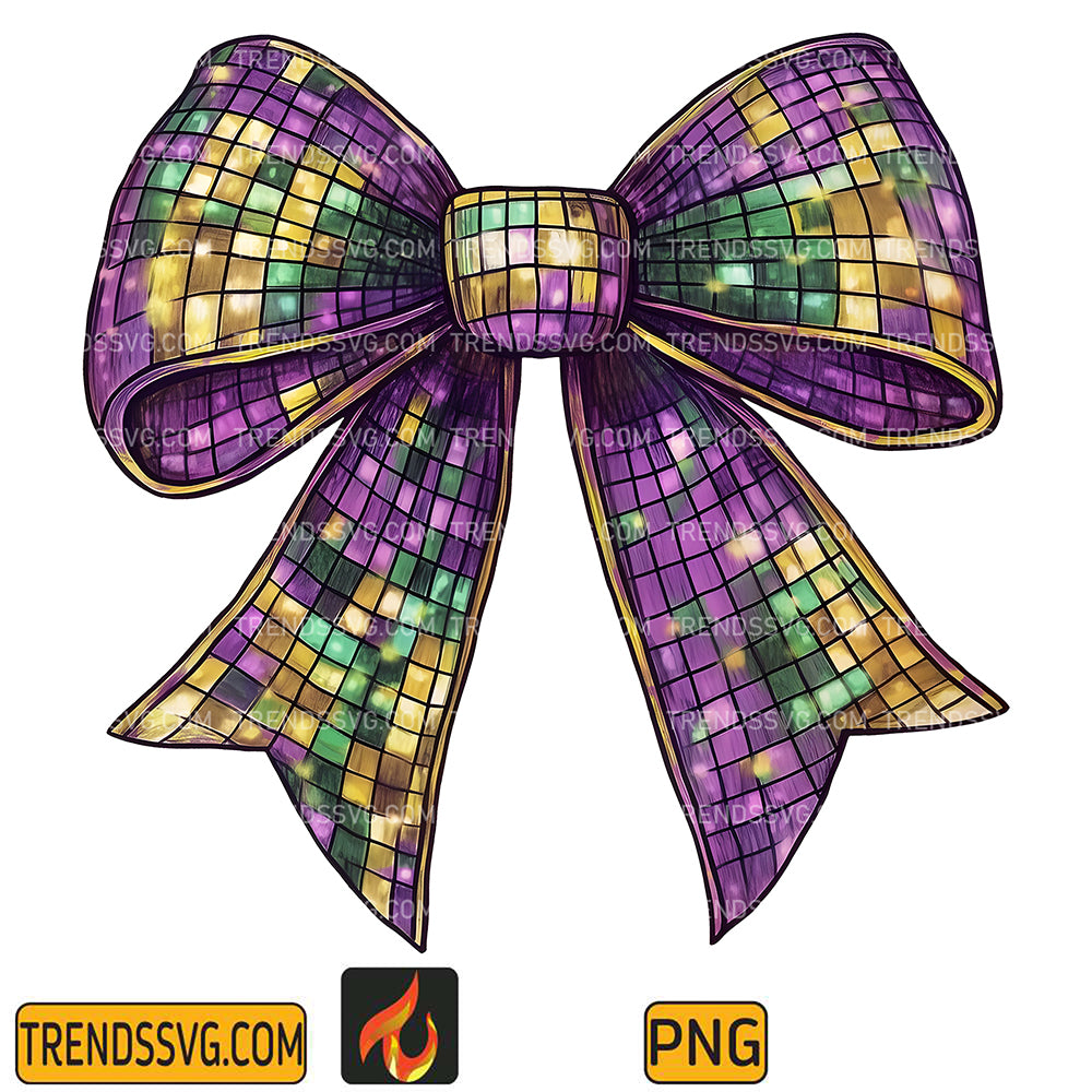 MardiGrasDiscoCoquetteBowPng