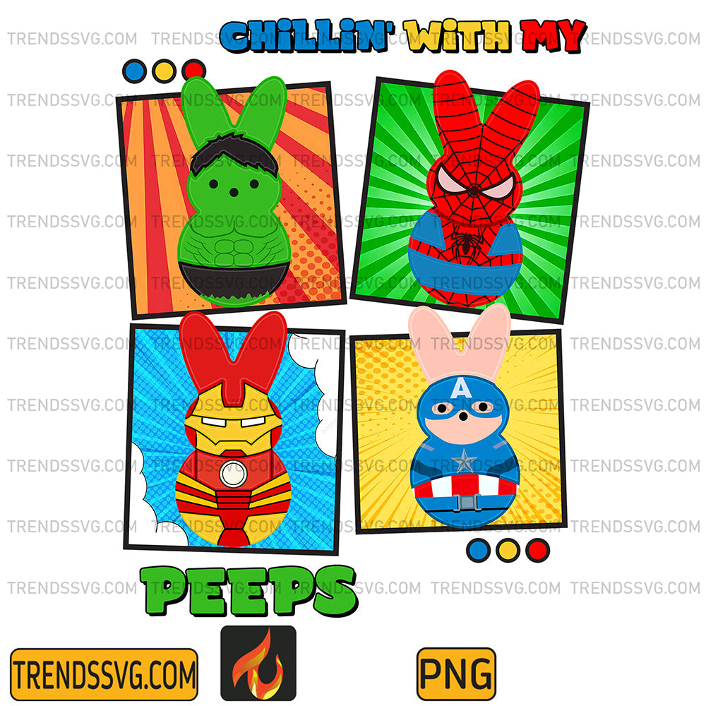 MarvelSuperheroChillinWithMyPeepsPng_1