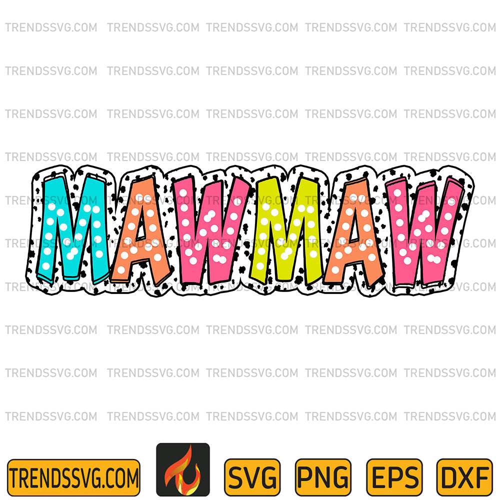 MawmawBrightDoodleDalmatianDotsSvg1