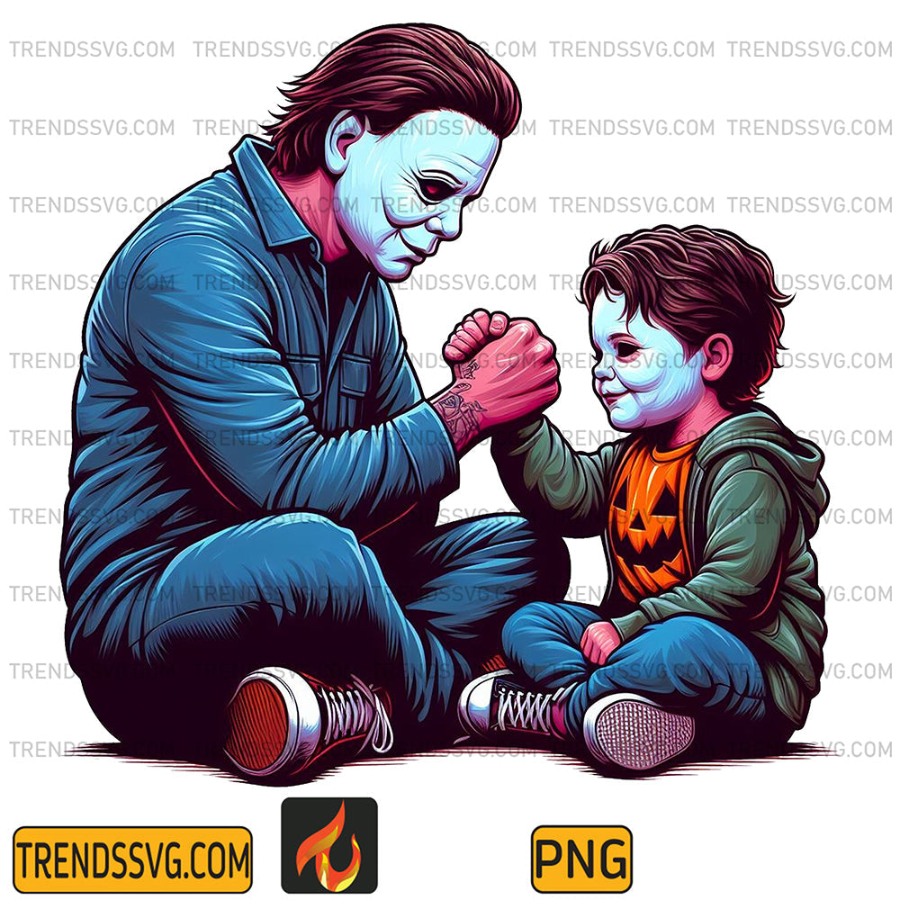 Michael-Myers-Dad-And-Son-Png3