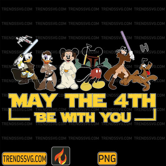Mickey-And-Friends-May-The-4th-Be-With-You-Png
