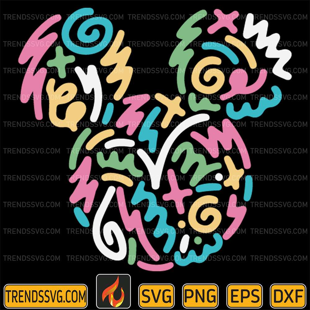Mickey-Colorful-Head-Svg