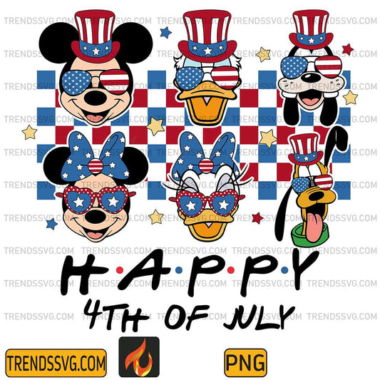 Mickey-Friends-America-Happy-4th-Of-July-Png