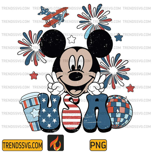 Mickey-USA-4th-Of-July-Png