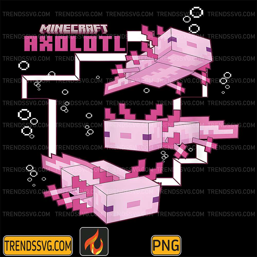 Minecraft-Pink-Axolotl-Pond-Png