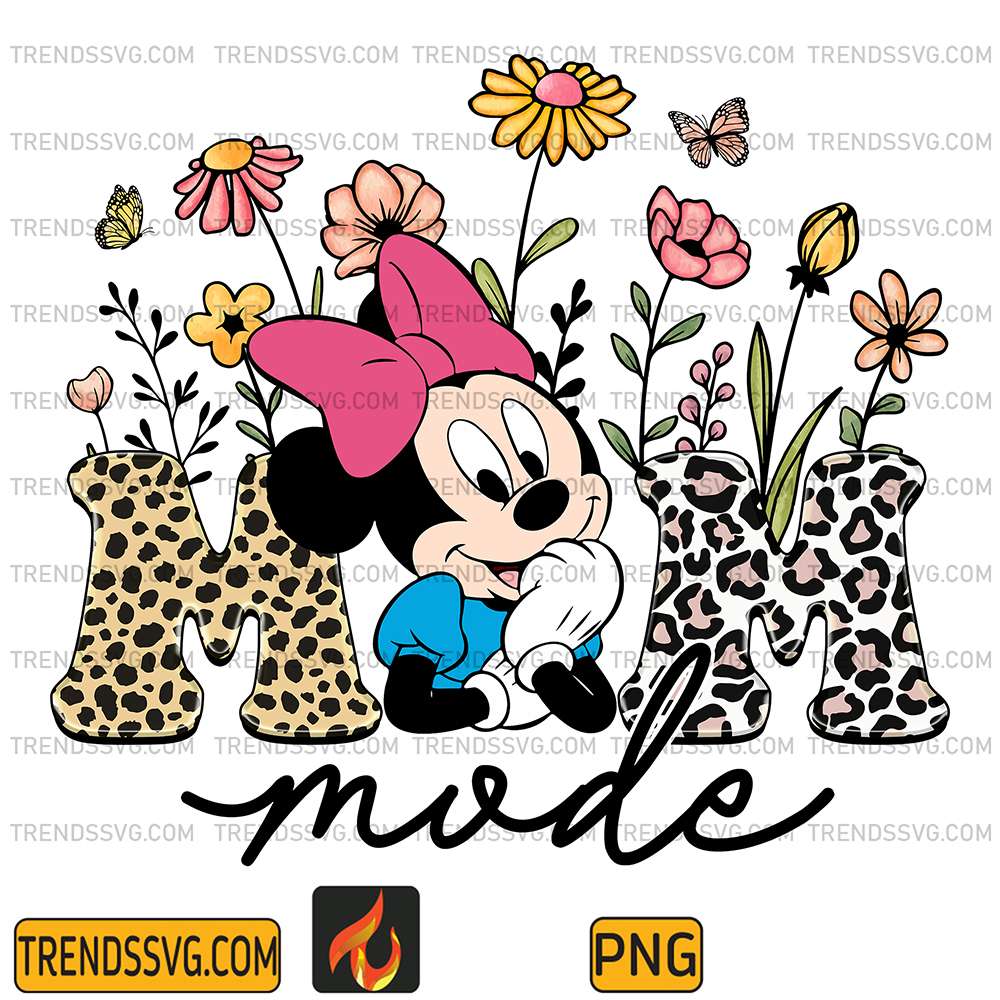 Minnie-Mom-Mode-Floral-Png