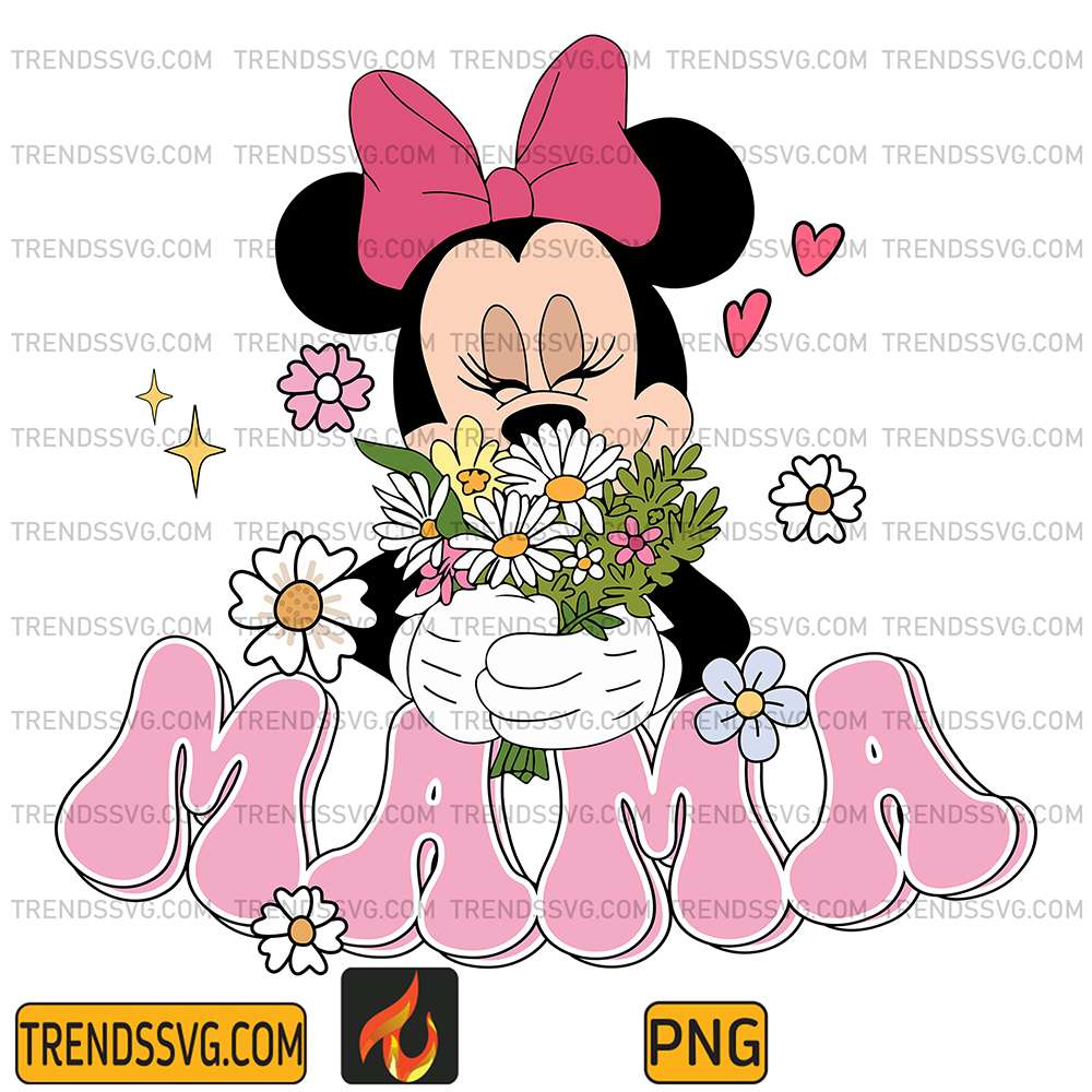 Minnie-Mouse-Mama-Floral-Png