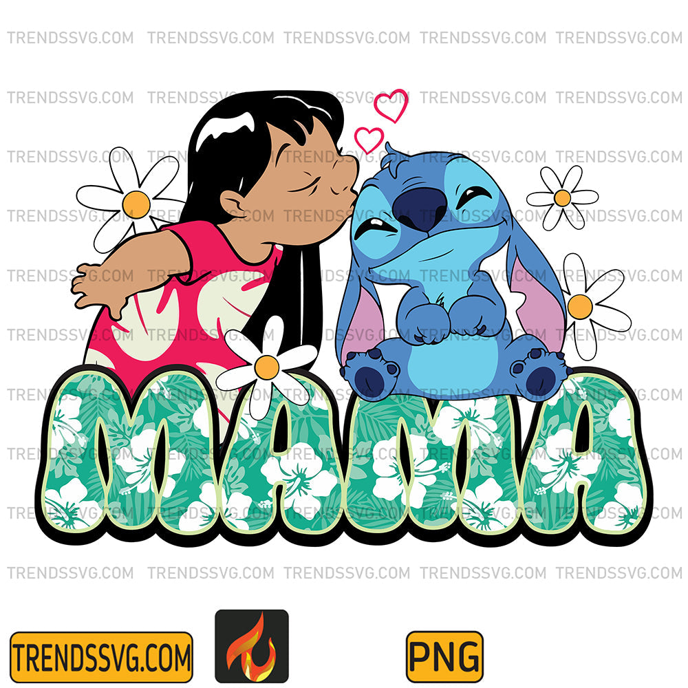 MoanaAndStitchMamaPng