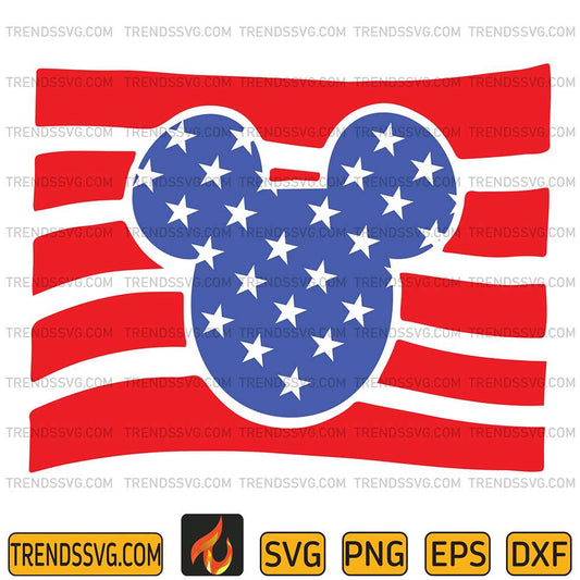 Mouse-America-4th-Of-July-Svg