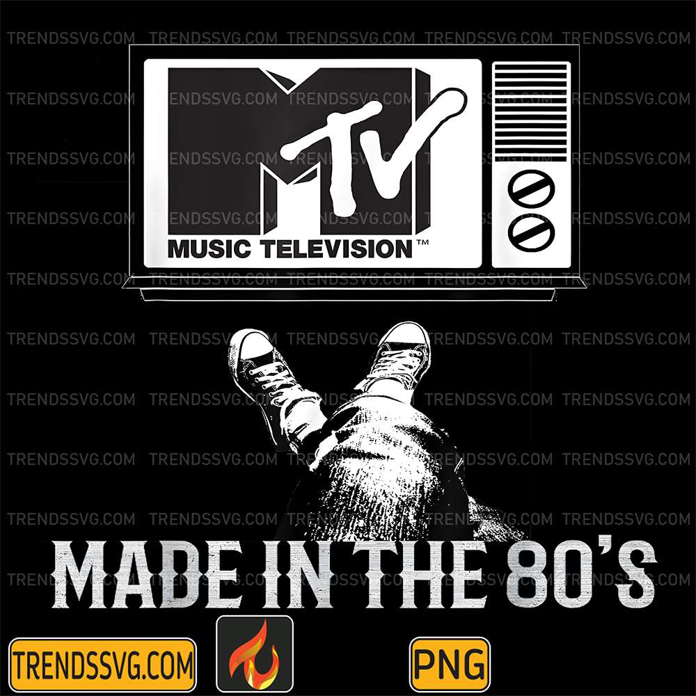 Mtv-Music-Television-Made-In-The-80-s-Png