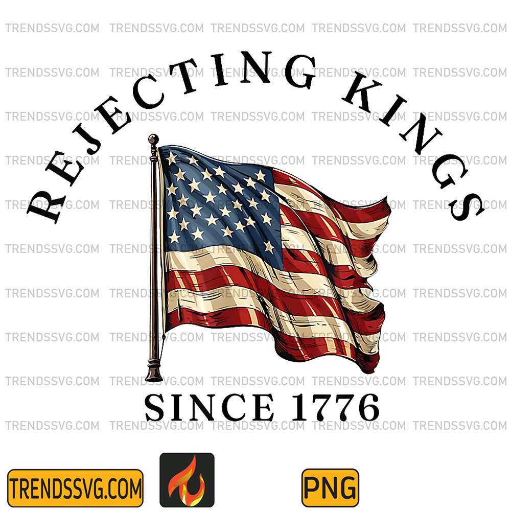 No-Kings-In-America-We-The-People-Resist-USA-Flag-4th-July-Png
