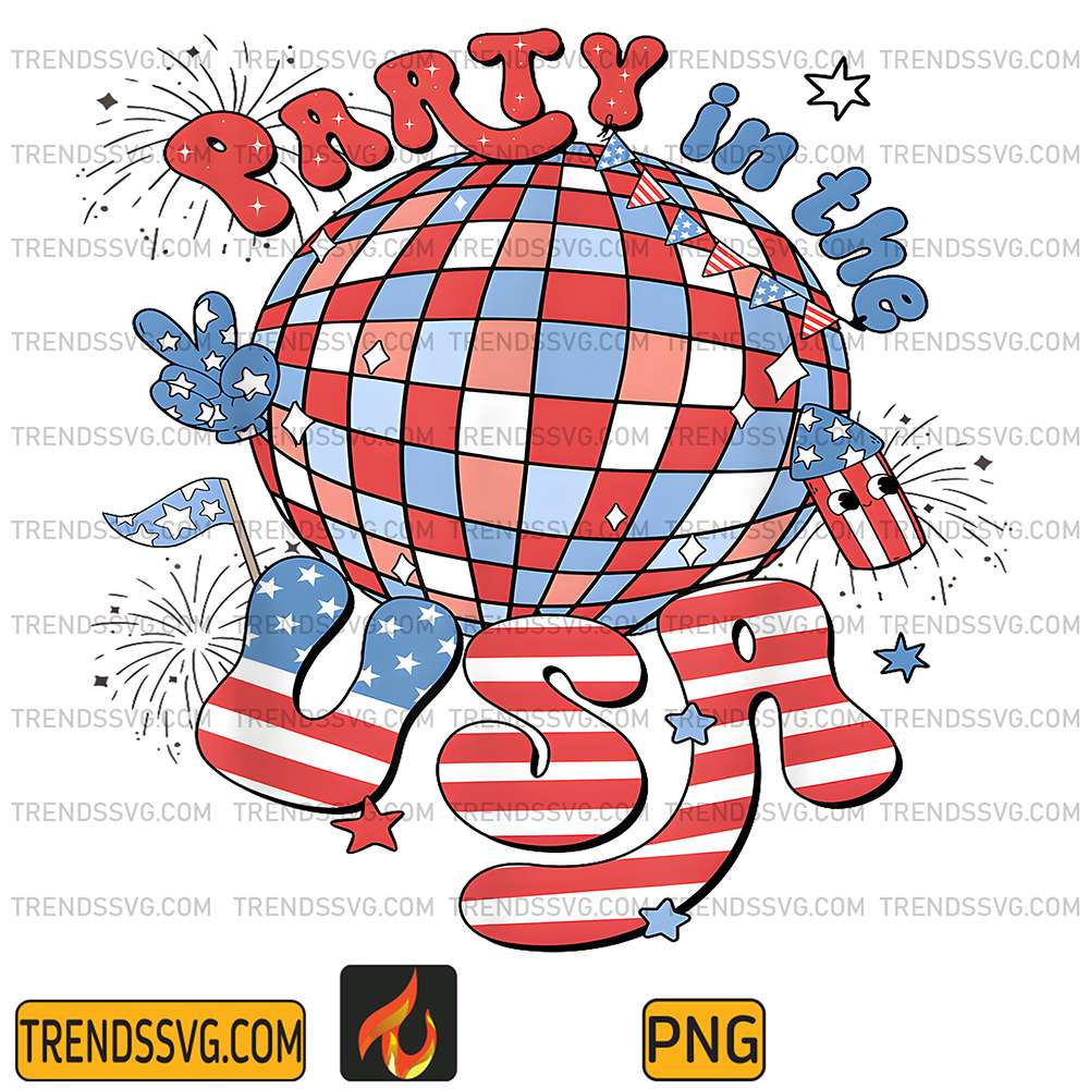 Party-In-The-USA-4th-Of-July-America-Independence-Disco-Ball-Png