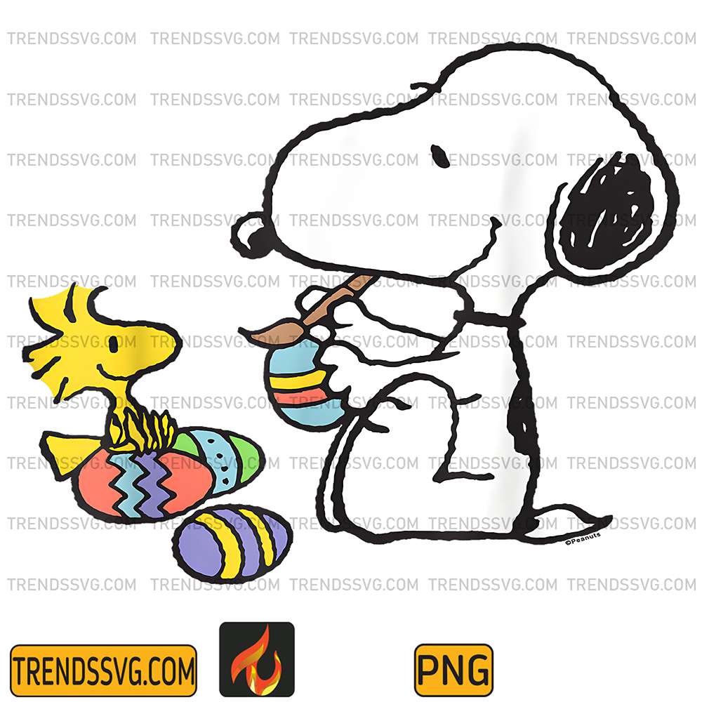 Peanuts-Snoopy-Woodstock-Easter-Egg-Painting-Png