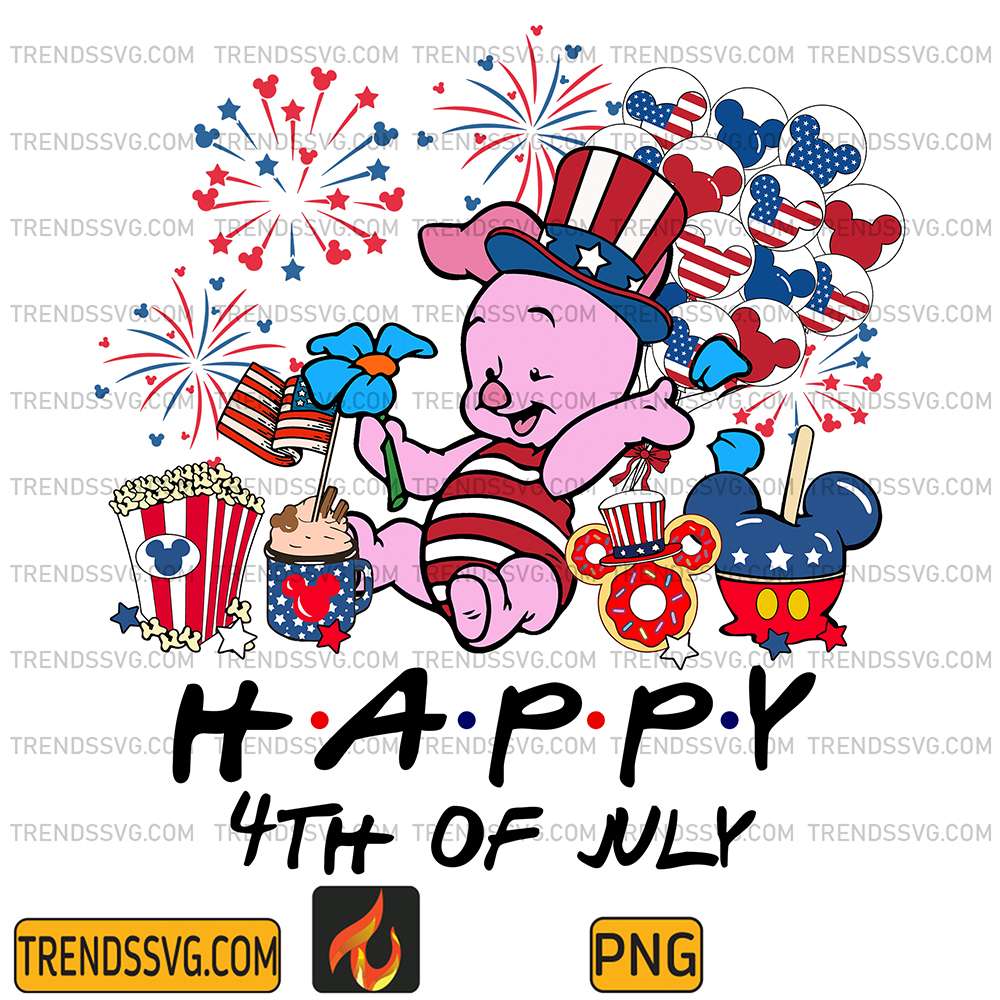 Piglet-America-Happy-4th-Of-July-Png