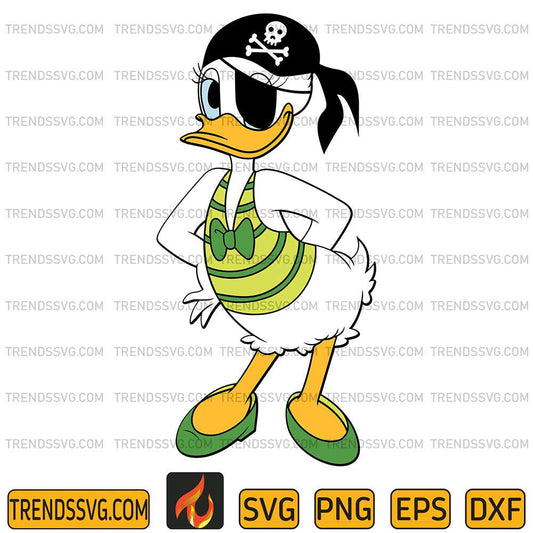 Pirate-Daisy-Duck-Svg