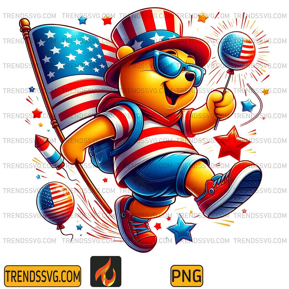 Pooh-America-4th-Of-July-Png