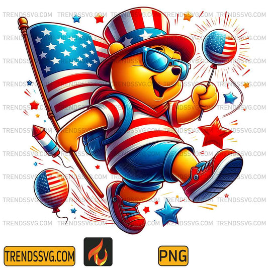 Pooh-America-4th-Of-July-Png