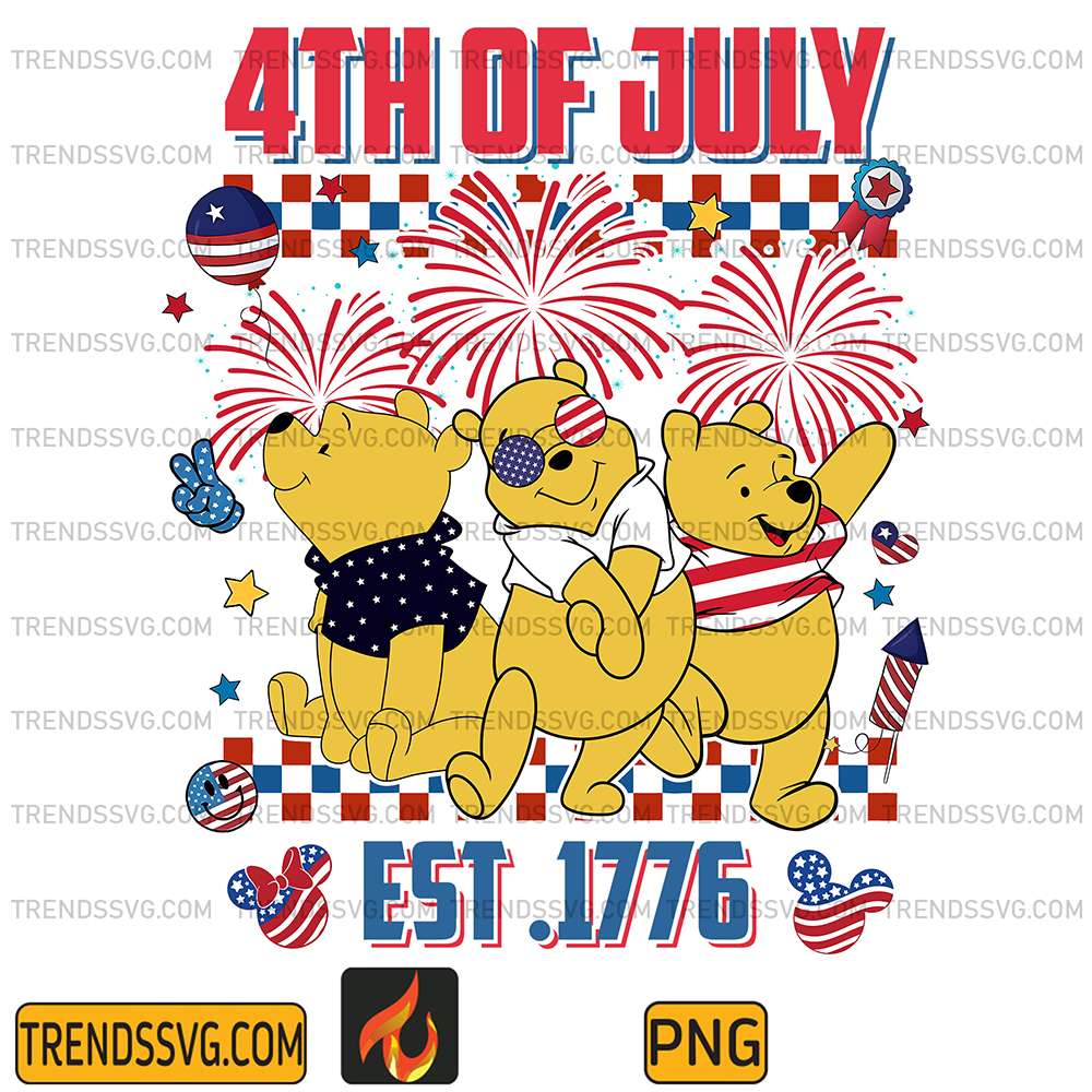 Pooh-Est-1776-America-4th-Of-July-Png