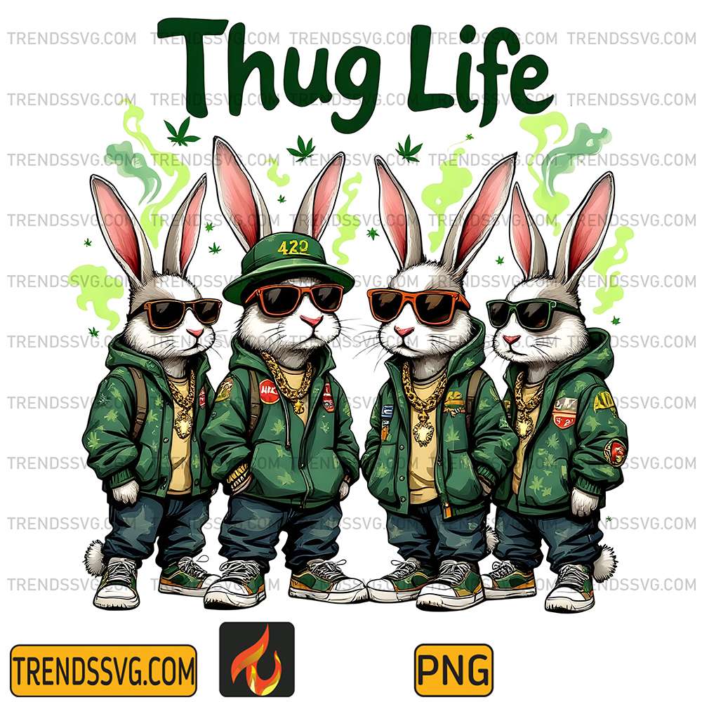 Rabbit-Rasta-Thug-Life-Easter-Bunny-Png