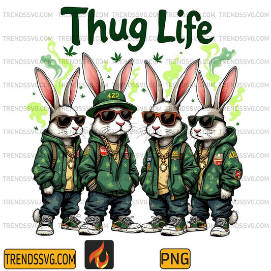 Rabbit-Rasta-Thug-Life-Easter-Bunny-Png