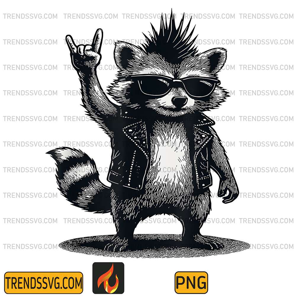 Raccoon-Rock-Music-Png