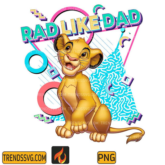 Rad-Like-Dad-Lion-Png