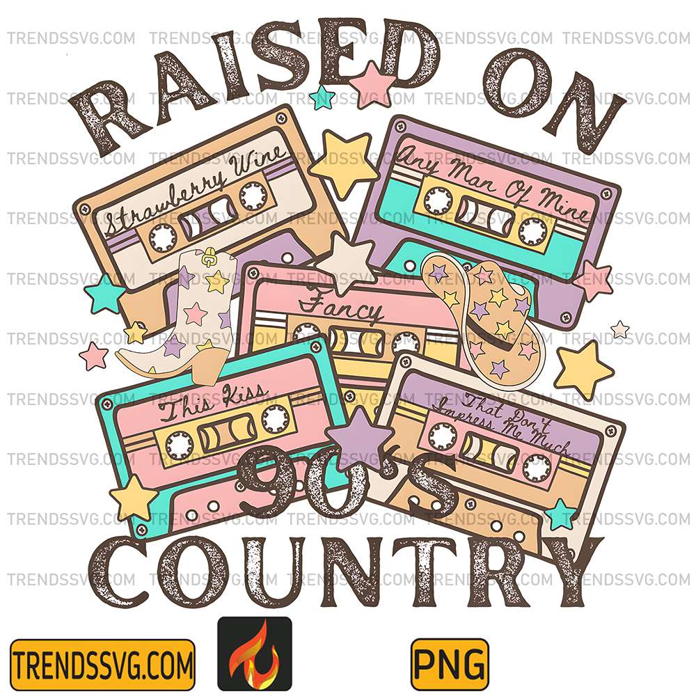 Raised-On-90-s-Country-Western-Cassette-Tapes-Png