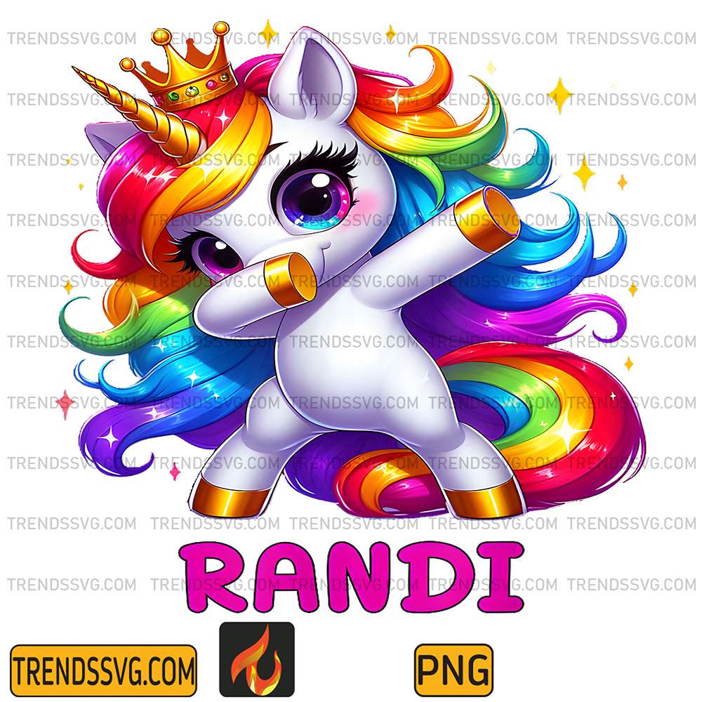 Randi-Dabbing-Unicorn-Birthday-Queen-Png