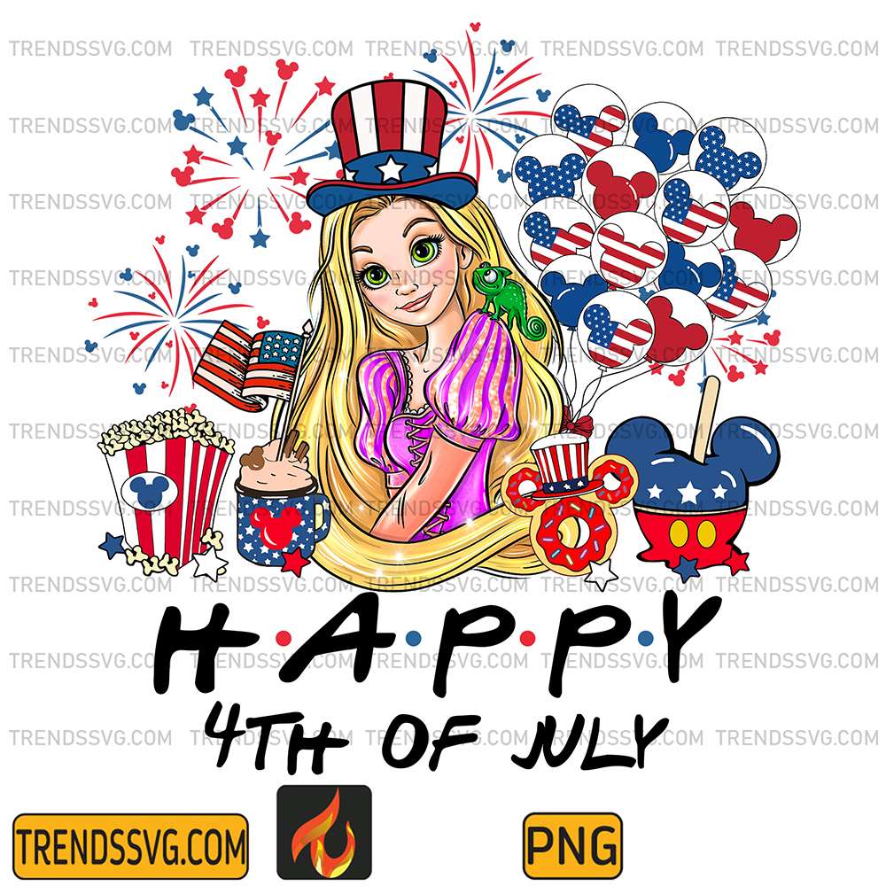 Rapunzel-America-Happy-4th-Of-July-Png
