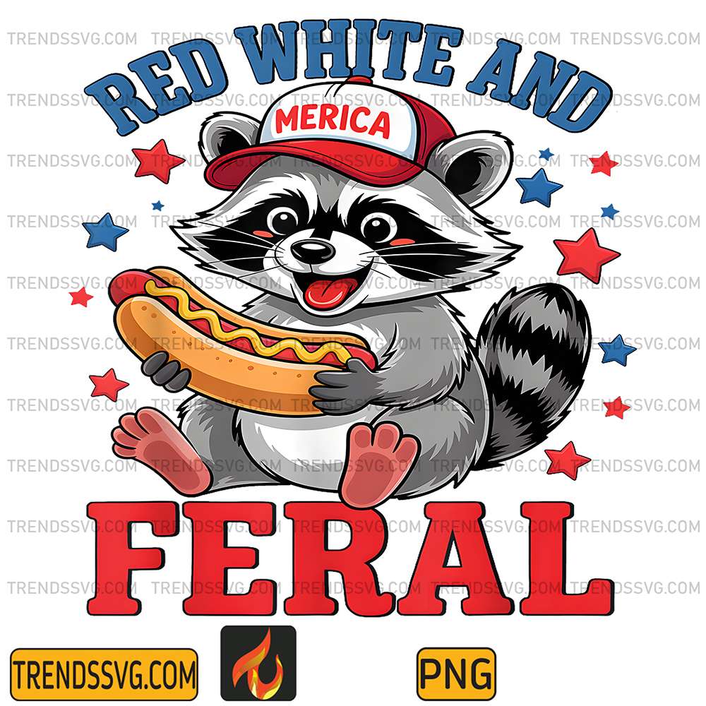 Red-White-And-Feral-4th-Of-July-Raccoon-Hot-Dog-America-Png-1