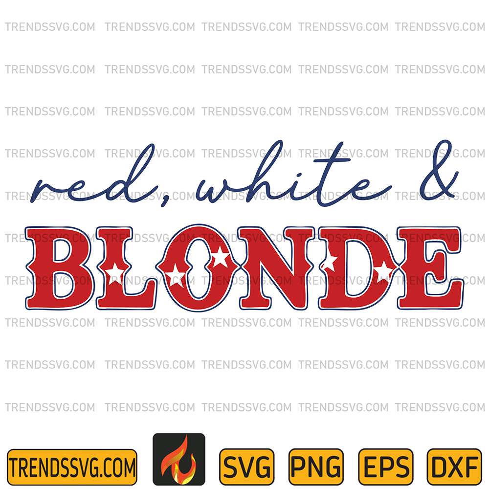 Red White & Blonde Svg TRENDSSVG