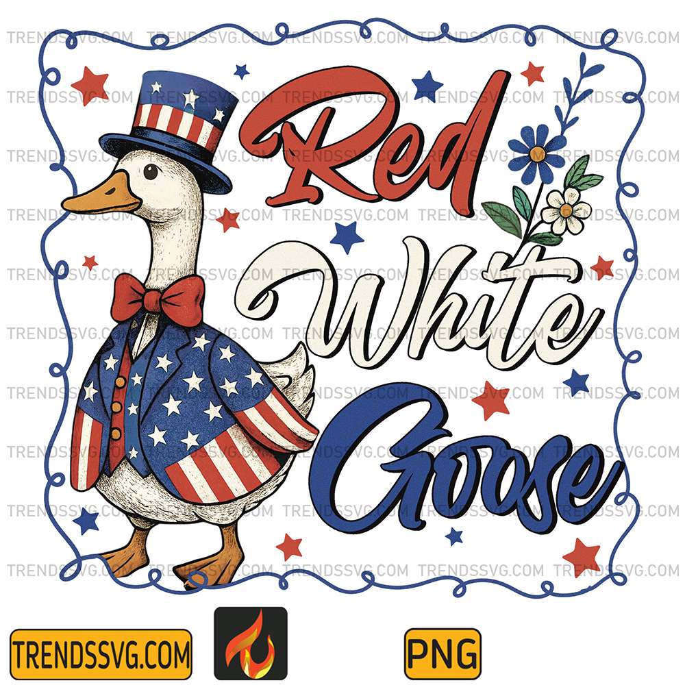 Red-White-Goose-4th-Of-July-Png